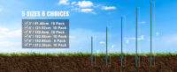 SucceBuy Postes de valla, postes en T de metal resistente para jardines, patios, granjas, verde - details 10