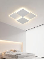 LEFAN-Luz LED de techo minimalista para sala de estar, lámpara principal de 50CM con rejilla blanca para dormitorio, moderna y minimalista - details 7