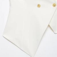 PB&ZA2025 Chaleco sin mangas con cuello en V asimétrico, holgado, informal, corto, top de verano, ropa nueva para mujer - details 8