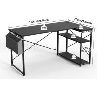 Mesa en Forma L de 100x70 cm, Estantes de Almacenamiento, Esquina Reversible, Escritorio Gaming Mesa Gamer Desk - details 2