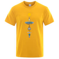 Camiseta con Estampado de Planetas del Sistema Solar para Hombre, Prenda Holgada, Manga Regular, Diseño Cósmico, Ropa de Moda, Informal, Gran Tamaño - details 18