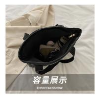 Moda señoras Tote bolsos de gran capacidad de algodón acolchado bolsa de compras rombo bolso portátil acolchado sólido para viajes de ocio - details 4