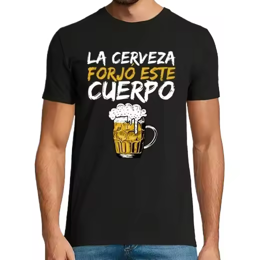 la cerveza forjo este cuerpo Camisetas CERVEZA,Pack Regalo Camiseta Personalizada - 1