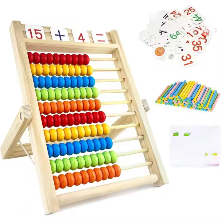 Juguete de Aprendizaje Multicolor de 100 Cuentas Juguete de Desarrollo para Niños de 3 Años en Adelante Juego de Árboles de Cuenta para Aprendizaje Aritmético - 1