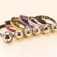 Cadena de campana dorada para perro, Collar de campana con estampado de pata de gato de PU, anillo de cuello de perro de aleación ajustable con campana, Collar de fiesta para perro - details 5
