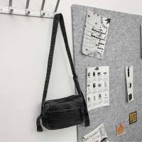Bolso de lona vaquero Y2K portátil, bolso Vintage de gran capacidad estilo callejero, bolso de compras, bolso cruzado sólido de Color sólido para estudiantes - details 13