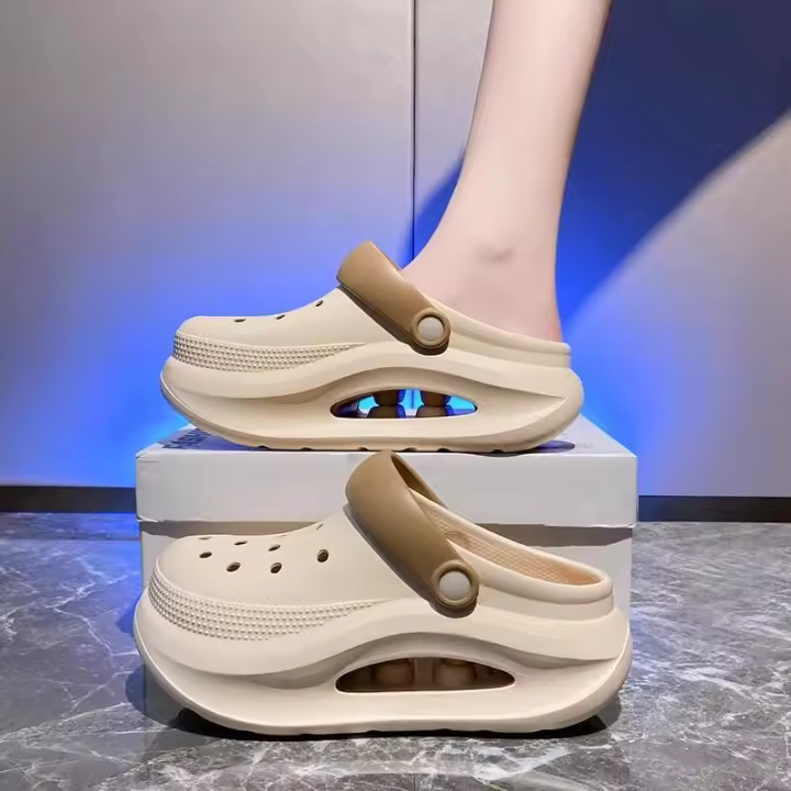 Sandalias de oficina para mujer, de verano, antideslizantes, de suela gruesa, con aumento de altura, de doble uso y punta cerrada. - 1