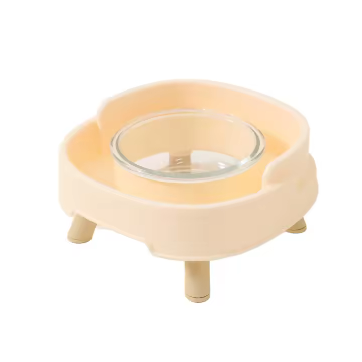 Cuenco de plástico para perros y gatos, protector de agua potable, vértebra Cervical, cuenco de cuatro patas para mascotas con soporte elevado, antivuelco - 1