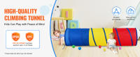 SucceBuy Tienda de campaña túnel de juego para niños pequeños, juguete colorido de túnel para gatear para bebés y mascotas, regalo plegable para interiores y exteriores para niños y niñas, rojo/amarillo/azul multicolor - details 0