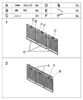 Organizador de pared de tablero de clavijas de metal de 120x60 cm con ganchos, kit de 17 piezas, contenedores de almacenamiento para garaje y organizador de herramientas de panel de tablero de clavijas. - details 1