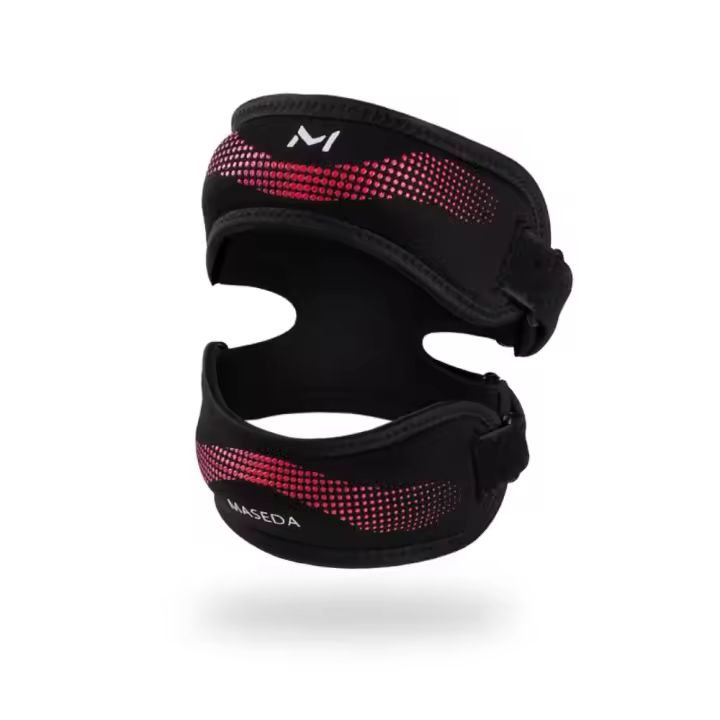 Rodillera de silicona doble, cinturón rotuliano, rodillera ajustable para menisco, equipo protector, rodilleras deportivas elásticas para correr - 1