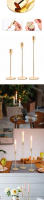 3 unids/set portavelas de Metal candelabro de estilo europeo mesa de boda de moda soporte de vela candelabro exquisito mesa de Navidad - details 1