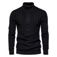 Suéter de punto informal de cuello alto para hombre, camisa de fondo cálida, Jersey versátil de moda, Color sólido, otoño e invierno, nuevo - details 4
