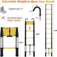 Escalera Telescópica de Aluminio de 5m Portátil, Desmontable, Antideslizante, Extensible, Multiusos, Carga de 150kg Mejoras del Hogar y Herramientas - details 22
