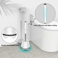 Cepillo de Inodoro de Silicona con Cerdas Ventiladas Limpiador de Inodoros y Soporte de Cepillo de Baño Producto Dangeroso Normalizado Hecho en China - details 3