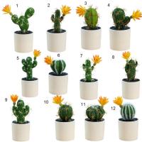 Mini bonsái Premium Cactus en maceta adornos plantas artificiales ligeras - details 5
