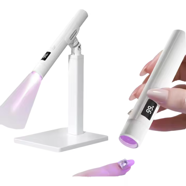 Secador portátil con soporte para uñas, lámpara de manicura de mano, recargable, UV, Led, secado rápido - 1