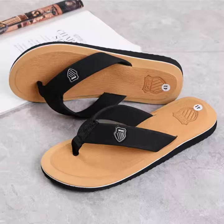 Chanclas informales para hombre, zapatos de playa a la moda, chanclas planas antideslizantes de verano para hombre, zapatillas para interior de casa, zapatilla para hombre - 1