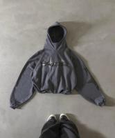 Vintage gótico sudadera con capucha de los hombres Nueva tendencia de la calle alta de América Y2k Harajuku suéter flojo casual de los hombres - details 6