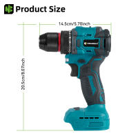 NEWBENY-taladro eléctrico sin escobillas de 10mm, 21 + 2 Torque, destornillador eléctrico inalámbrico, herramienta doméstica DIY para juego de pines de batería Makita de 18V - details 4