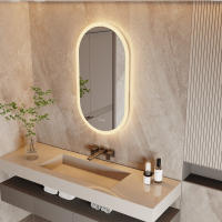 Espejo de Baño Led para montar en la pared, espejo de tocador iluminado ovalado con luces retroiluminadas, espejo de pared sin marco con luces antivaho - details 6