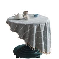 Mantel de Ceosía Bordado Suave Cubierta de Mesa a Cuadros a Prueba de Polvo para Decoración de Comedor y Cocina - details 0