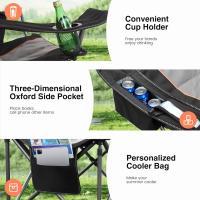 Silla de Camping Plegable de Gran Tamaño Azul Soporte de 450 Libras Silla Deportiva para Césped con Portavasos y Bolsa Térmica - details 19