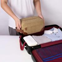 Bolsa de aseo colgante para hombre, bolsa de afeitar de lona resistente al agua con gran capacidad para viaje - details 14
