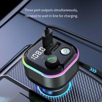 Transmisor FM Bluetooth 5,4, modulador de Radio manos libres para coche, reproductor MP3 con adaptador de carga súper rápida USB para coche - details 3