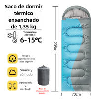 Bolsa de Dormir Térmica para Adultos Fibra Hueca Premium Impermeable y Ultraligera - details 2