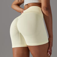 Nessaj-pantalones cortos sin costuras para mujer, Shorts deportivos elásticos de realce de cadera, transpirables, para gimnasio - details 15