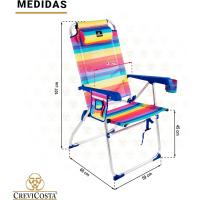 Palmera 2081-3 - Silla de Playa Plegable con reposabrazos Posiciones. Textileno (Elegancia) - details 3