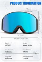Kapvoe-Gafas de esquí con protección UV400 para hombre y mujer, lentes de snowboard, máscara deportiva de invierno, antiniebla - details 13