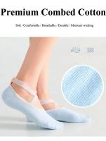 Calcetines de Yoga con vendaje de encaje para mujer, empuñaduras antideslizantes de silicona, cabeza redonda, Fitness, espalda descubierta, transpirable, algodón, Pilates, Ballet, danza - details 4