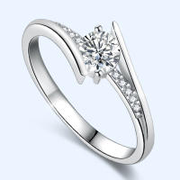 Anillo De moissanita De 0,5 quilates, Plata Esterlina 925, Diseño Clásico Para Atuendos Diarios, Joyería De Alta Calidad Para Ti Con certificado - details 3