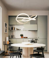 LEFAN-lámpara colgante LED para comedor y sala de estar, luz curva de 60CM, Simple, artesanal - details 11