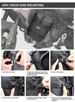 Rhinowalk-bolsa de parachoques para motocicleta, resistente al agua, barras de choque con marco de 6L, herramienta de reparación de parachoques, paquete de colocación, bolsa de equipaje para tanque de Motor - details 13