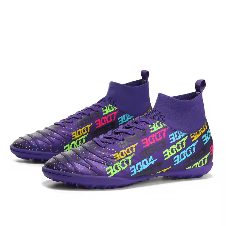 Masculino y femenino estudiantes adultos uñas rotas césped artificial uñas largas mandarín pato zapatos de fútbol. - 1