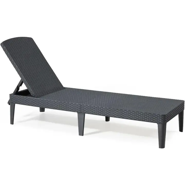 Tumbona de Jardín plegable, para terrazas exteriores, Patios, Jardines, Color Gris - 1