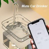 Fuente con filtro automático para gatos, bebedero eléctrico transparente con filtro de recirculación silencioso, USB, dispensador de agua - details 6