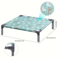 Hamaca desmontable lavable, cómoda cama elevada a prueba de humedad para perro con fondo antideslizante, rectangular - details 1