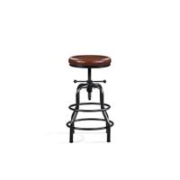 Juego de 2 Taburetes de Metal Ajustables para Cocina Altura de 89-111 cm Diseño Industrial Blanco - details 10
