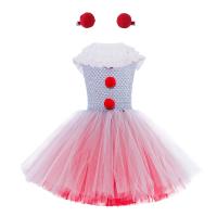 Vestido de Joker gris elegante, vestido, payaso espeluznante, ropa de Cosplay para fiesta de Carnaval para niños, disfraz de Halloween para niñas - details 11