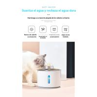 Fuente de agua para gatos de acero inoxidable, fuente automática de 81oz (2,4l) con luz LED e interruptor, para gatos y perros - details 2