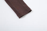 BUNO-Conjunto informal de 2 piezas para mujer, mono de manga completa con cuello redondo liso + faldas ajustadas con borlas plisadas a juego con trajes Hipster - details 17