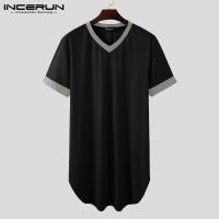 2024 batas de dormir para hombres, camisón de manga corta con cuello en V, ropa de casa acogedora de retazos, albornoces holgados a la moda para hombres, bata - details 11