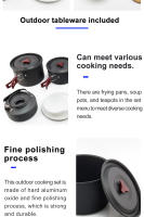 Juego de Cocina al Aire Libre Widesea Set de Ollas y Cubiertos para Camping y Excursiones Equipamiento para Picnics y Viajes - details 5