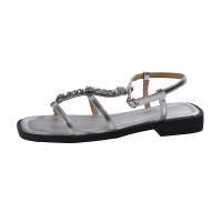 Sandalias de diamantes de imitación para mujer2025Nuevo diseño DE INTERÉS ESPECIAL DE VERANO plano para exterior sandalias romanas estilo Hada zapatos de mujer - details 15