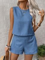Conjunto de Verano 2025 para Mujer Top Sin Mangas y Shorts Cortos Estilo Casual y Deportivo - details 26