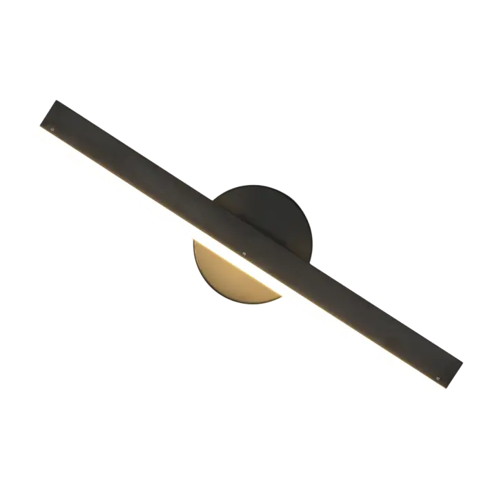 Aplique giratorio - GOECO - Negro rectangular 38*10*6cm 8W luz blanca temperatura color 6500K - 1